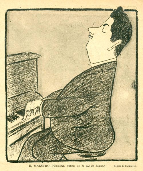 Il maestro Puccini, caricature de Cappiello