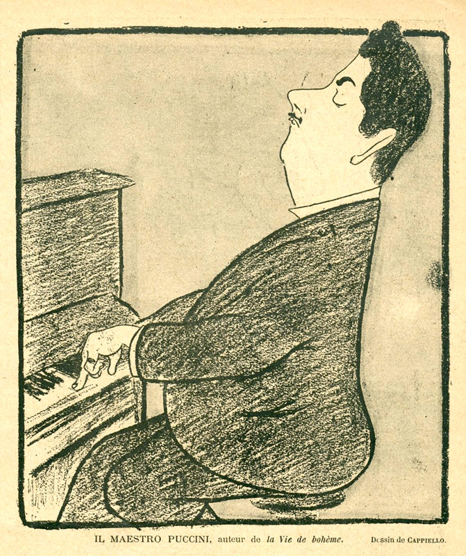 Il maestro Puccini, caricature de Cappiello