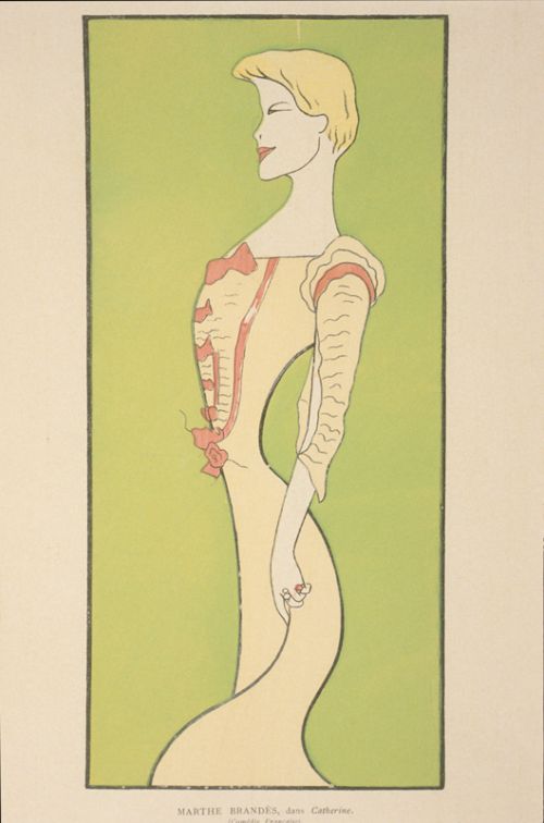 Marthe Brandès dans Catherine, caricature de Cappiello