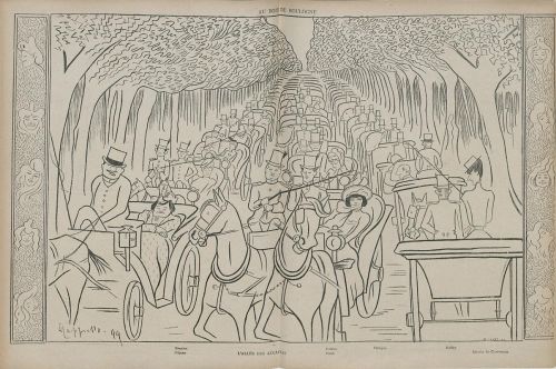 L'allée des Acacias, caricature de Cappiello