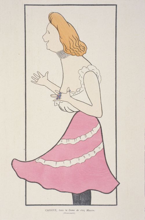 Cassive dans "La dame de chez Maxim", caricature de Cappiello