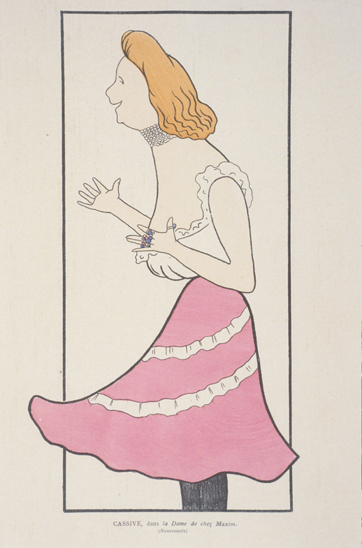 Cassive dans "La dame de chez Maxim", caricature de Cappiello
