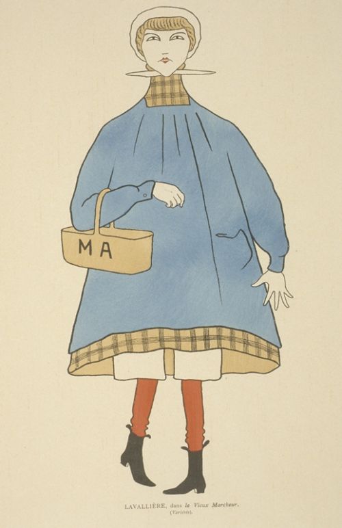 Eve Lavallière dans "Le vieux marcheur", caricature de Cappiello