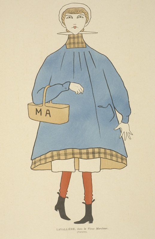 Eve Lavallière dans "Le vieux marcheur", caricature de Cappiello