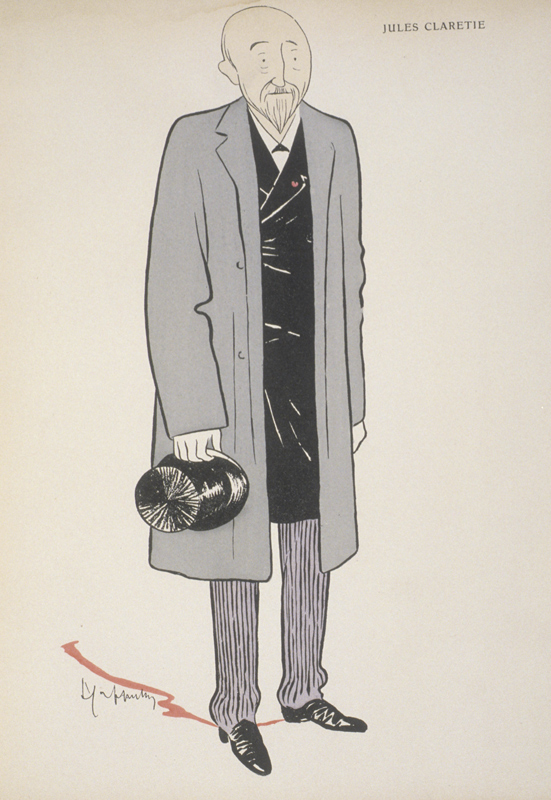 Jules Clartie publié dans "Les Contemporains célèbres", caricature de Cappiello