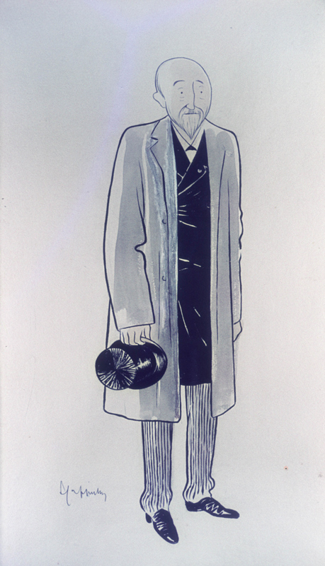 Jules Clartie publié dans "Les Contemporains célèbres", original, caricature de Cappiello
