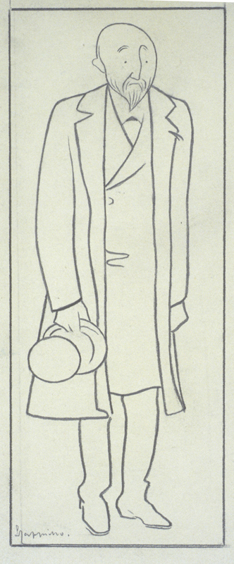 jules Clartie publié dans Le Cri de Paris, original, caricature de Cappiello