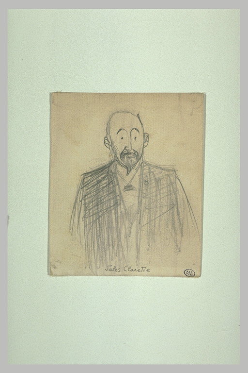 Jules Clartie, vignette préparatoire, caricature de Cappiello