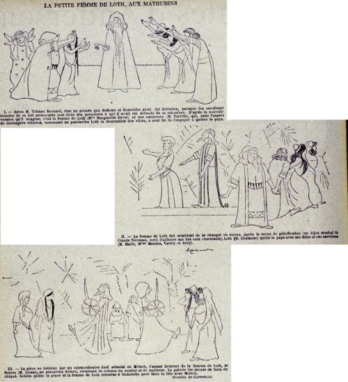 La petite femme de Loth aux Mathurins, caricature de Cappiello