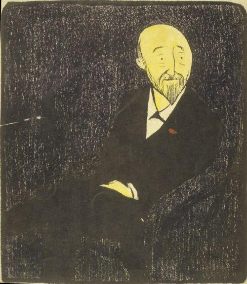 Jules Clartie, Directeur de la Comédie-française, caricature, original de Cappiello