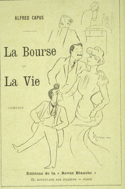 "La bourse ou la vie" d'Alfred Capus publié dans le Cri de Paris, caricature de Cappiello