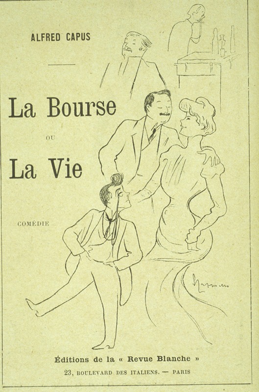 "La bourse ou la vie" d'Alfred Capus publié dans le Cri de Paris, caricature de Cappiello