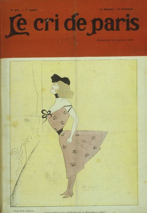 "Ailleurs", pièce de Maurice Donnay, caricature de Cappiello