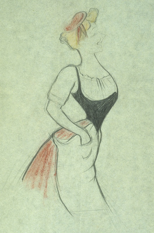 Amélie Diéterle dans "La fiancée du scaphandrier, original, caricature de Cappiello