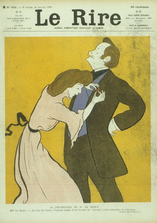 La décoration de M. Le Bargy, caricature de Cappiello