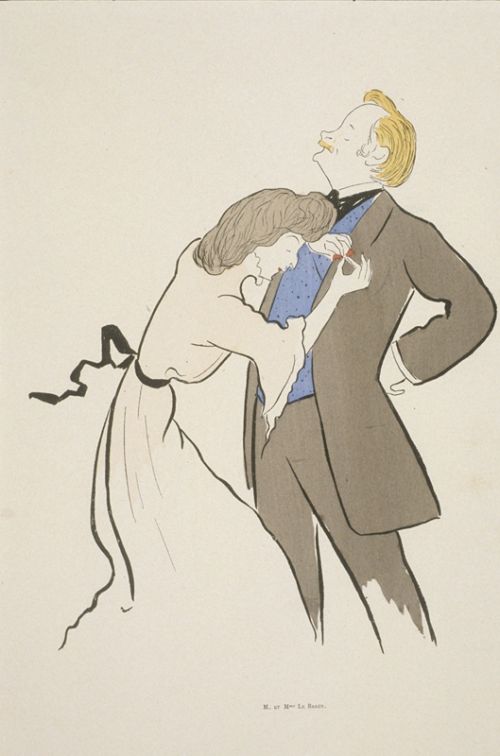 Monsieur et Madame Le Bargy publiés dans les 70 dessins de Cappiello