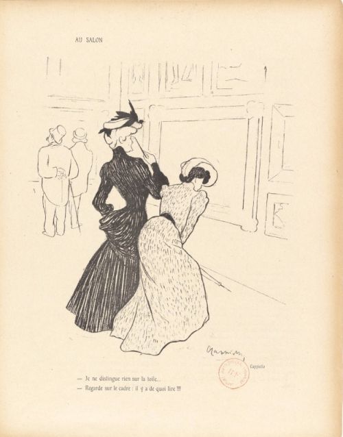 Au salon, caricature de Cappiello