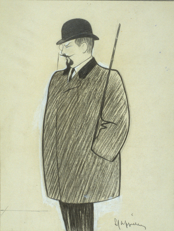 Alfred Capus, original, caricature de Cappiello