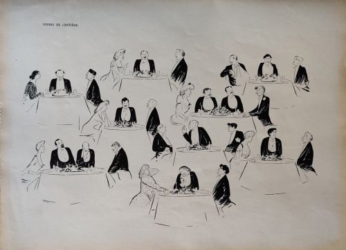 Dîner de centième, publié dans 70 dessins de Cappiello