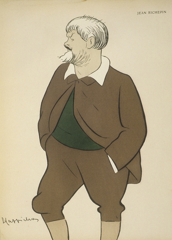 Jean Richepin dans l'Album Lefèvre-Utile, caricature de Cappiello