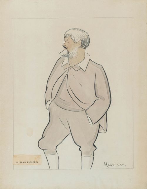 Caricature originale de Jean Richepin par Cappiello