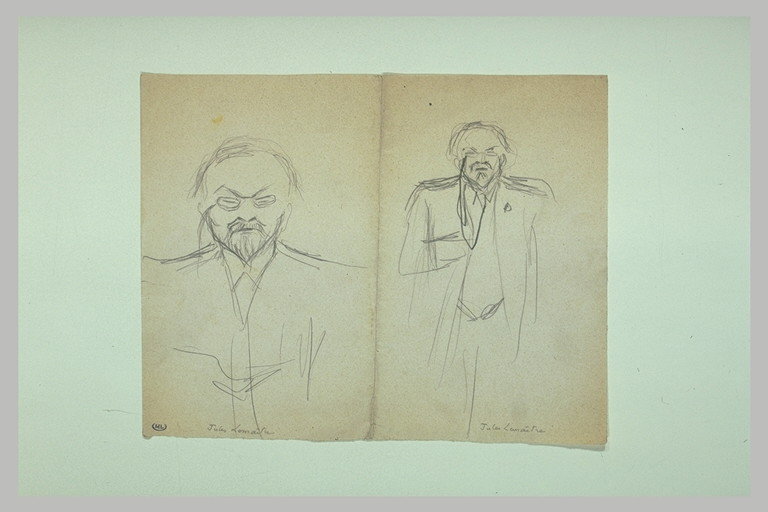 Étude de Jules Lemaître en buste, caricature de Cappiello