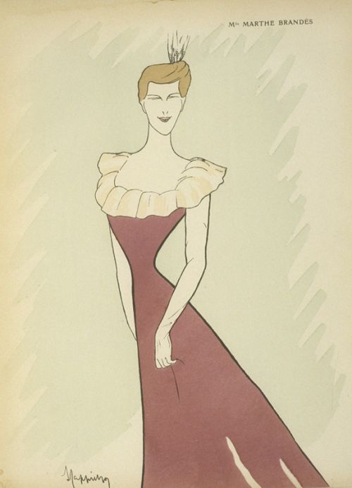 Caricature de Marthe Brabdès par Cappiello