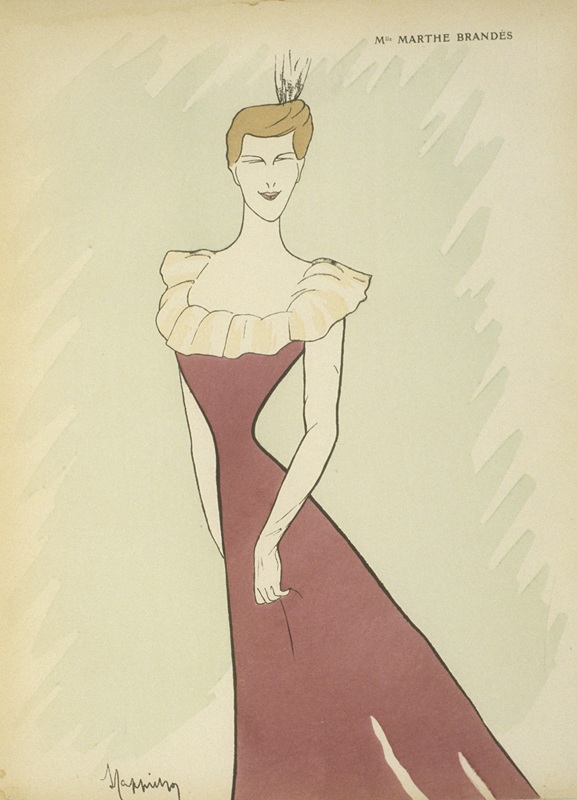 Caricature de Marthe Brabdès par Cappiello