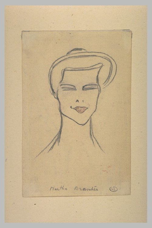 Étude préparatoire de Marthe Brandès par Cappiello