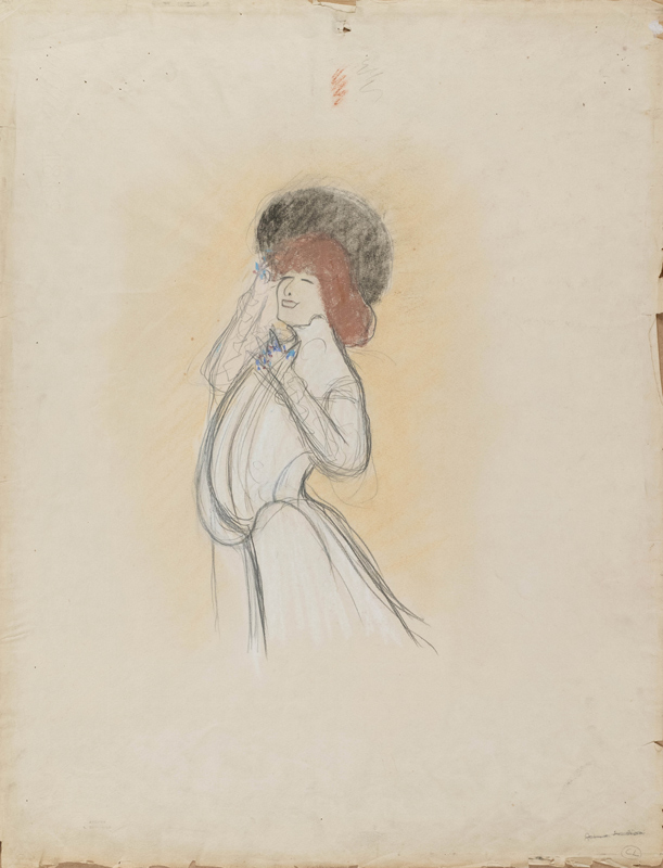 Étude de Sarah Bernhardt, caricature de Cappiello
