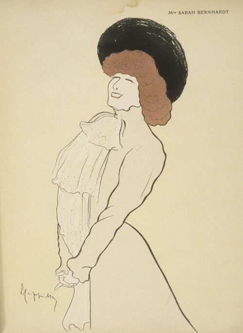 Mme. Sarah Bernhardt, caricature de Cappiello