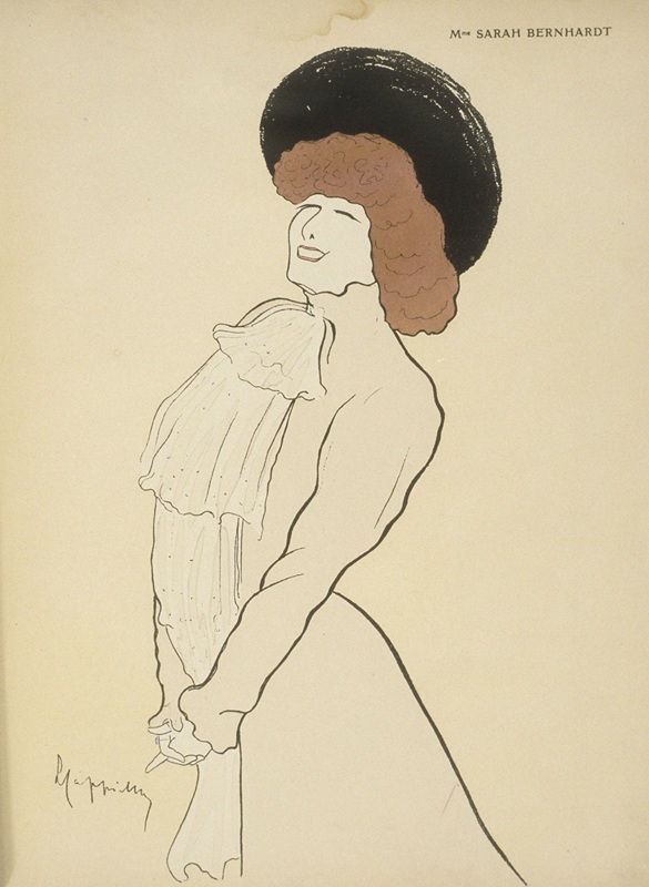 Mme. Sarah Bernhardt, caricature de Cappiello
