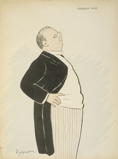 Caricature de Coquelin aîné par Cappiello