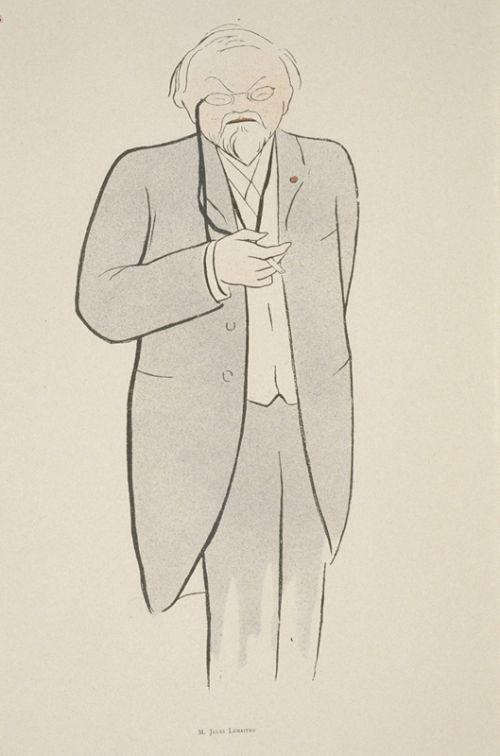 Jules Lemaître, caricature publiée dans les 70 dessins de Cappiello