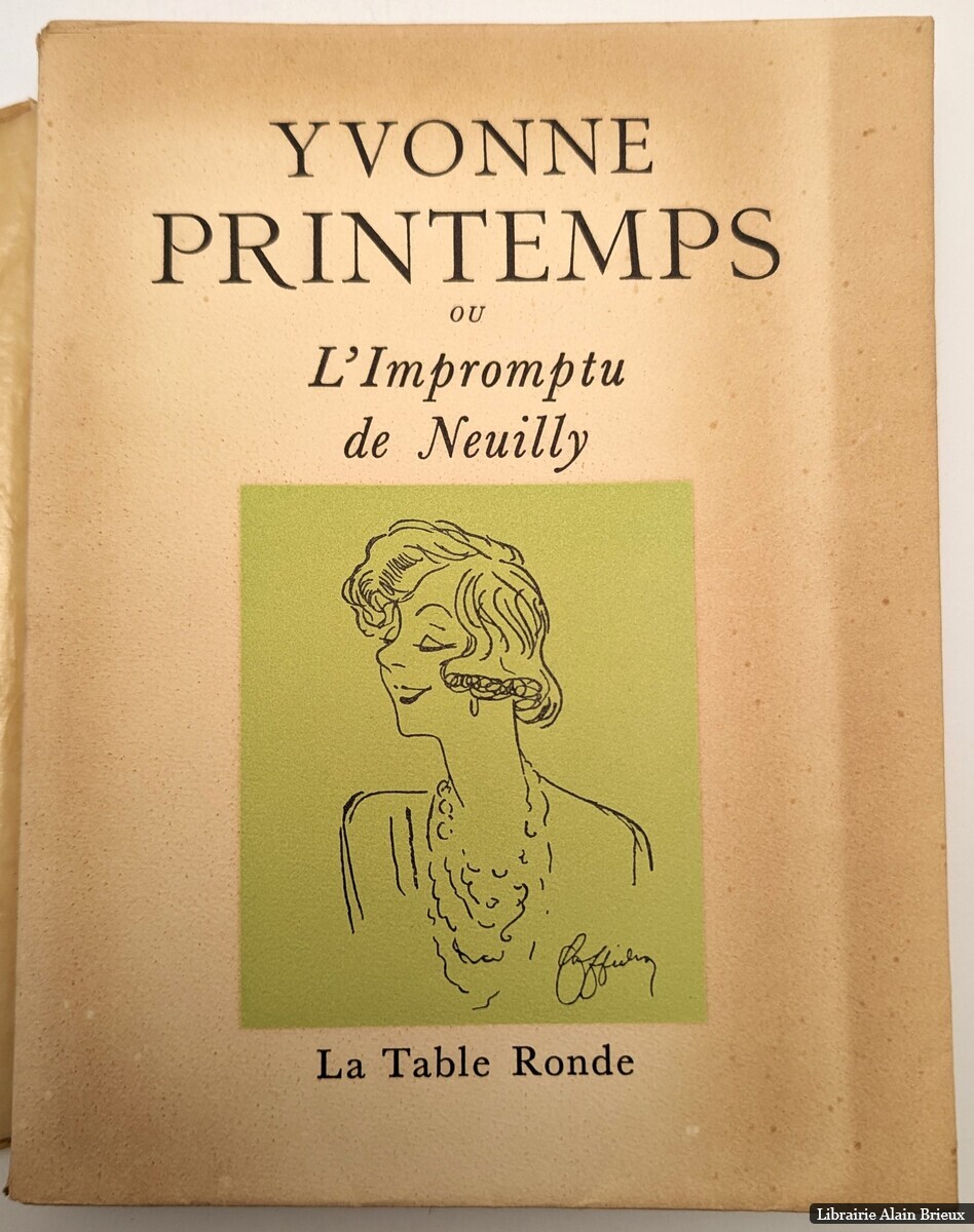 Couverture du livre "Yvonne Printemps ou l'impromptu de Neuilly", portrait de Cappiello