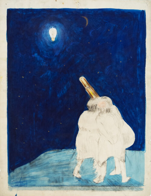 Esquisse publicitaire : Ampoule électrique