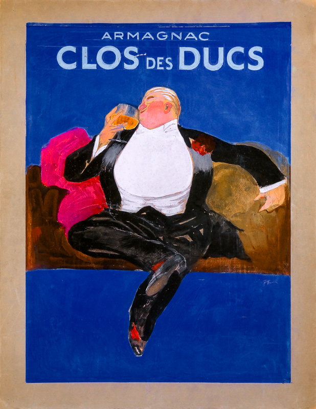 Esquisse publicitaire : Armagnac Clos des Ducs