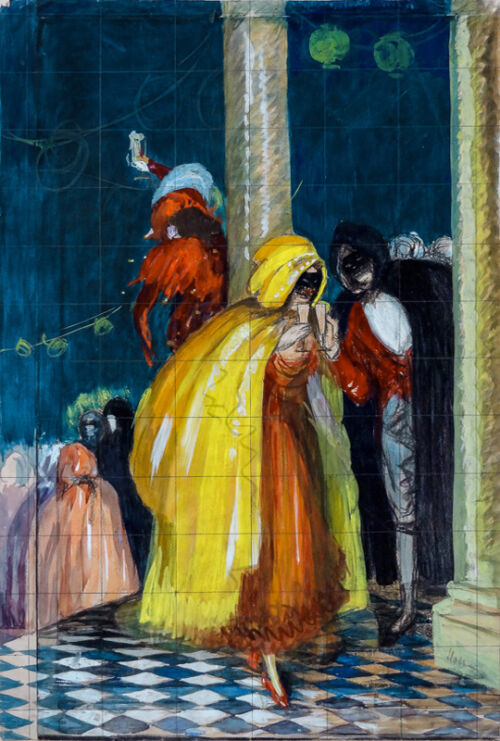 Esquisse publicitaire : Bal masqué