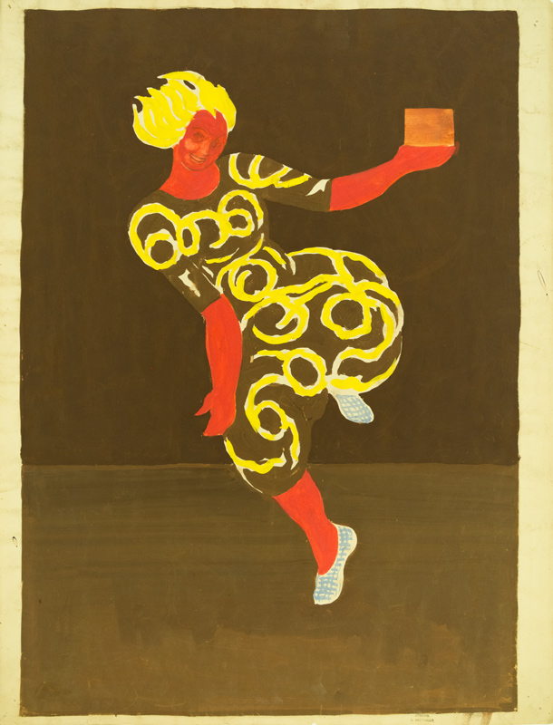 1928 ca. - 1928203E0 : Une ménagère saute de joie car elle passe son balai avec une grande facilité.