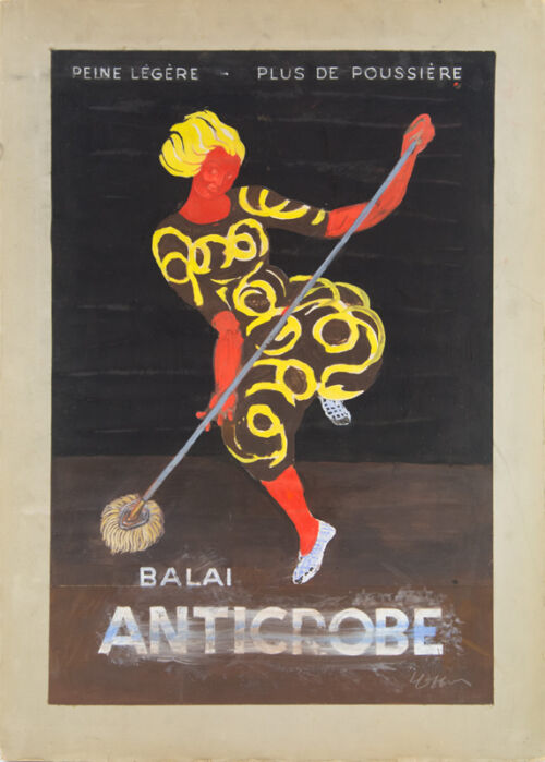 Esquisse publicitaire : Balai anticrobe