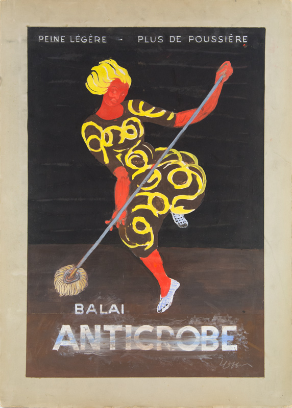 Esquisse publicitaire : Balai anticrobe