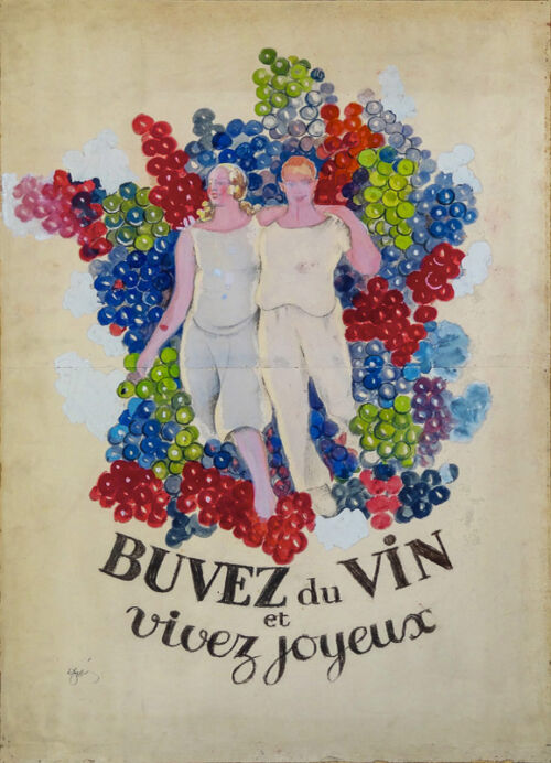 Esquisse publicitaire : Buvez du Vin