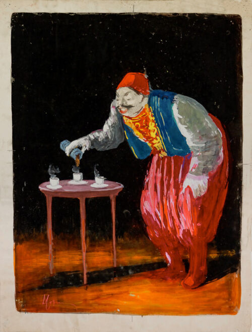 Esquisse publicitaire : Café turque