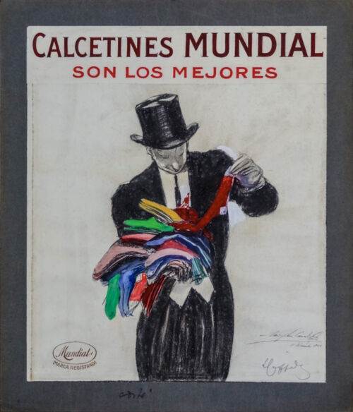 Esquisse publicitaire : Calcetines Mundial