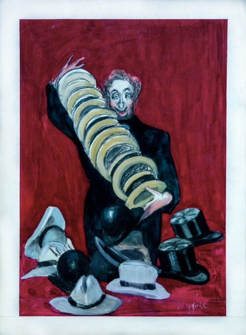 Esquisse publicitaire : Chapeaux homme