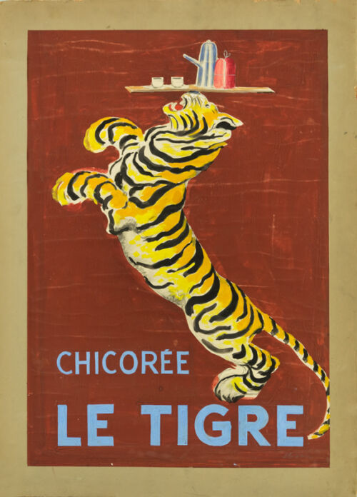 Esquisse publicitaire : Chicorée Le Tigre