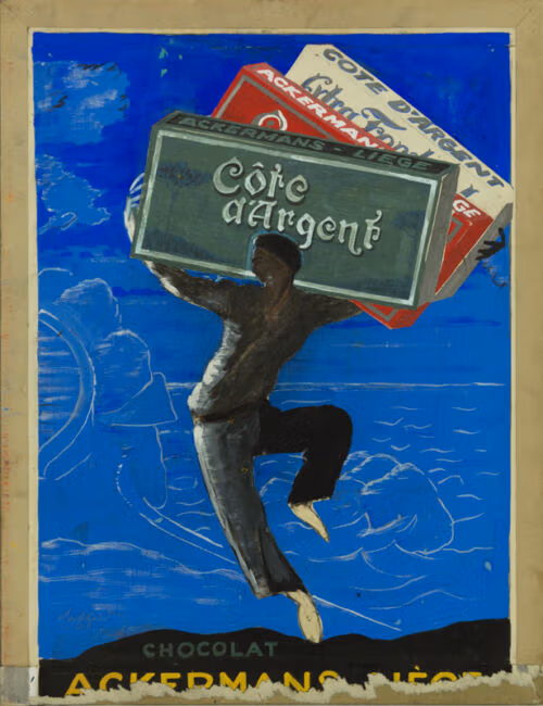 Esquisse publicitaire : Chocolat "Côte d'Argent"