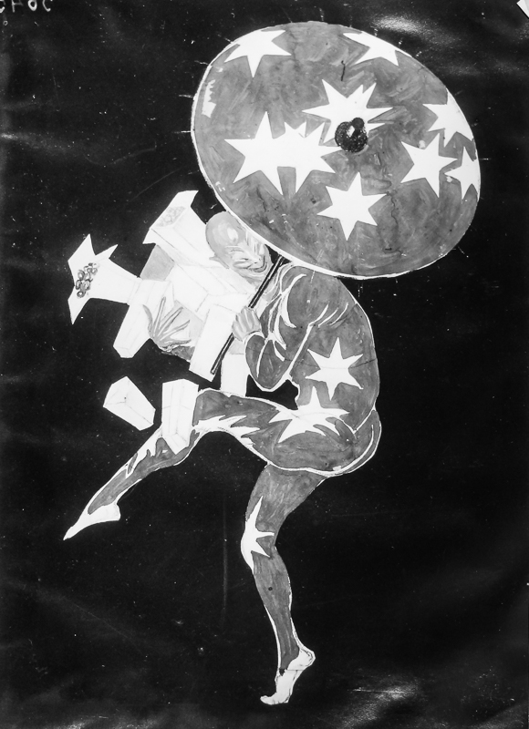1927 - A dancer in a blue suit with white stars