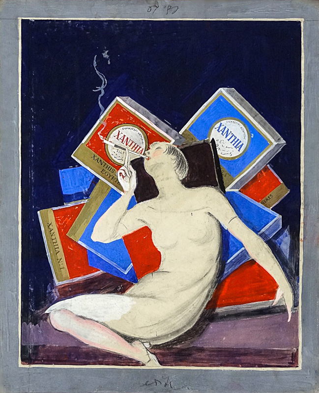 Advertising sketch: Xanthia Cigarettes