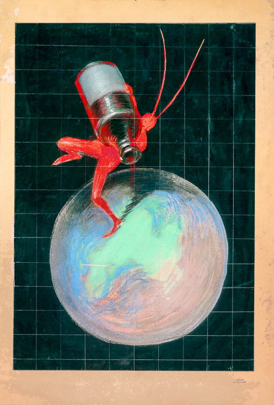 Esquisse publicitaire : Cognac Daxton